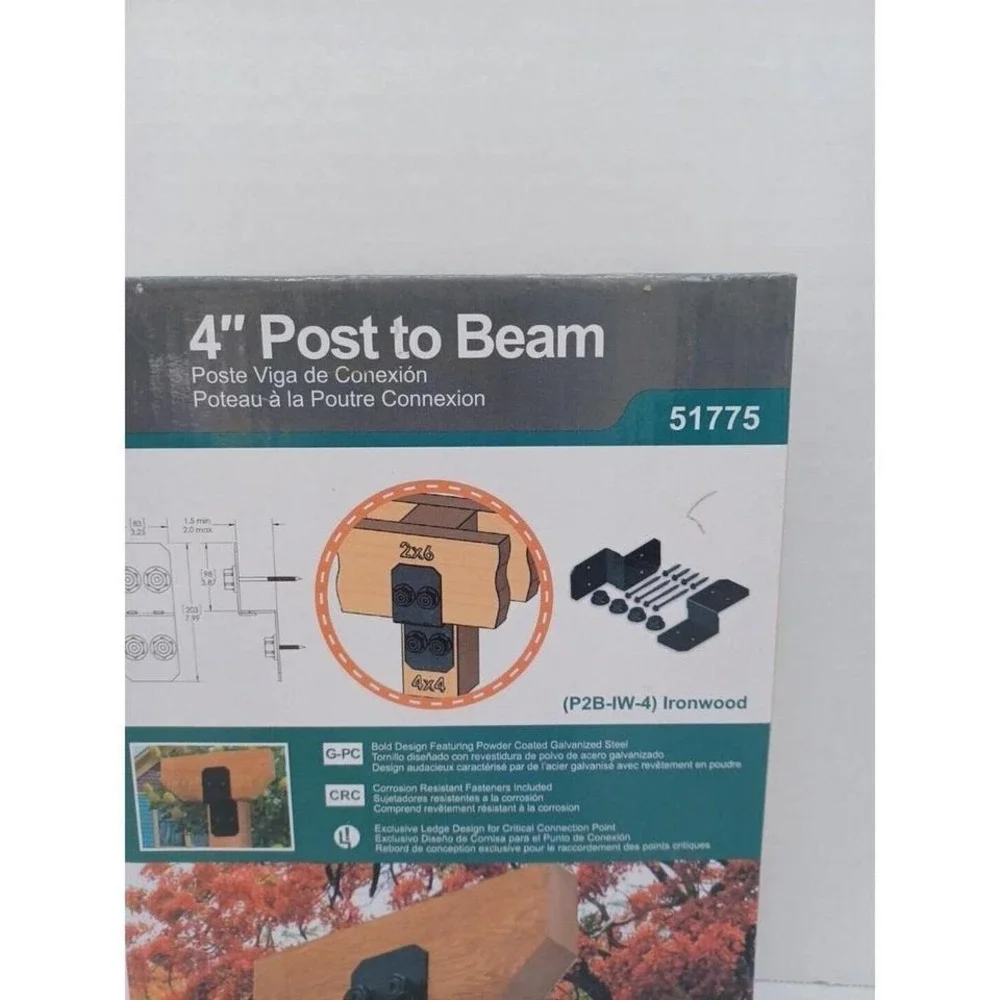 OZCO 51775 Ironwood 4-inch Post to Beam Connector, (2 per‎ Pack)
